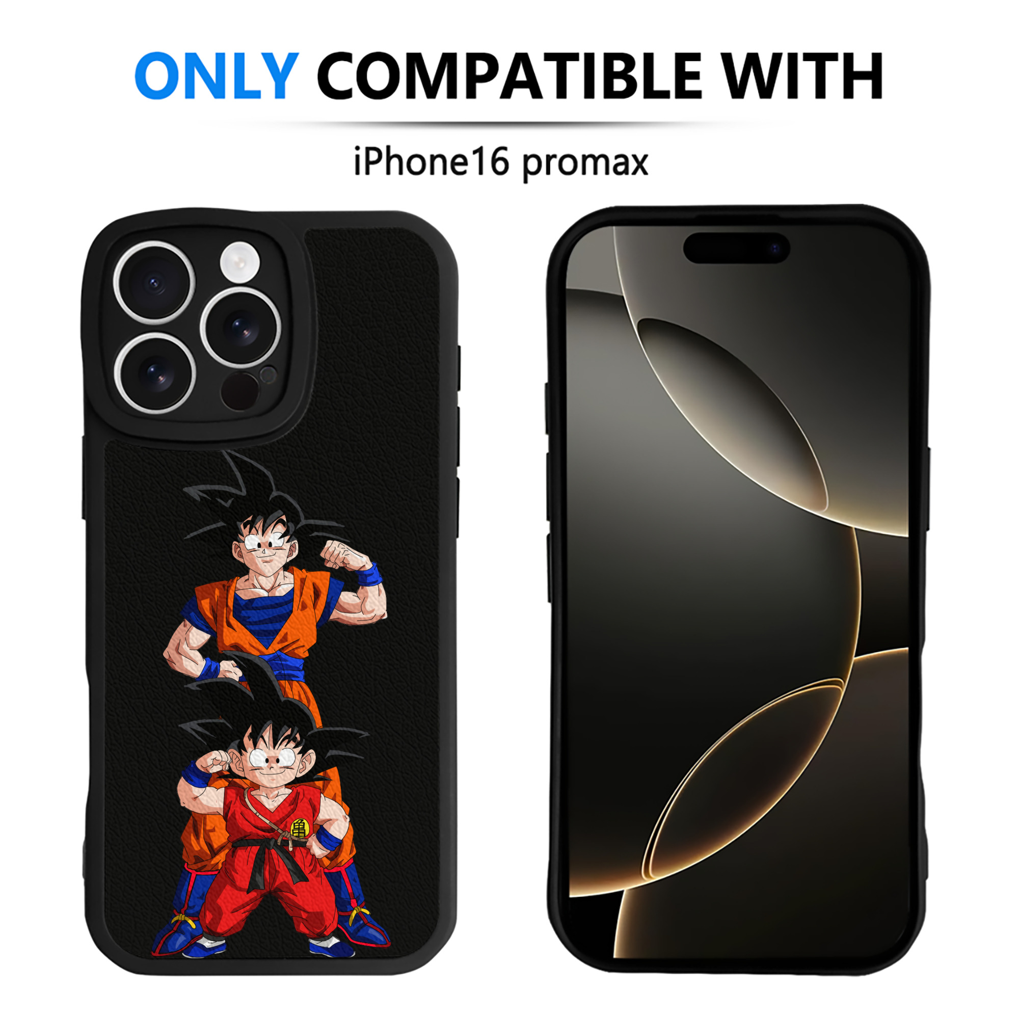 （画像用） ドラゴンボール 孫悟空（そん ごくう）Son Goku カカロット DRAGON BALL Kakarotto 【iPhone 16シリーズ対応】シリコンスマホケース（レザー調） 材質：シリコン